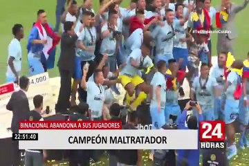 Jugadores de Binacional, vigente campeón de fútbol, continúan en el abandono