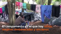 Venezolanos acampados en una vía de Bogotá piden ayuda para retornar a su país