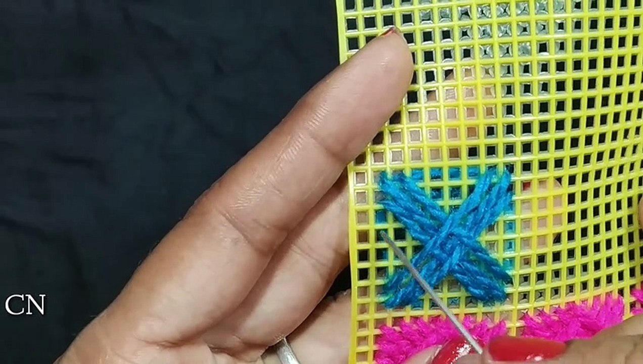 Plastic canvas decoration hand made design