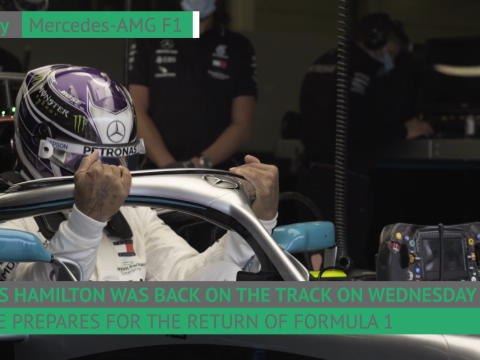 Hamilton back out on track for Mercedes at Silverstone