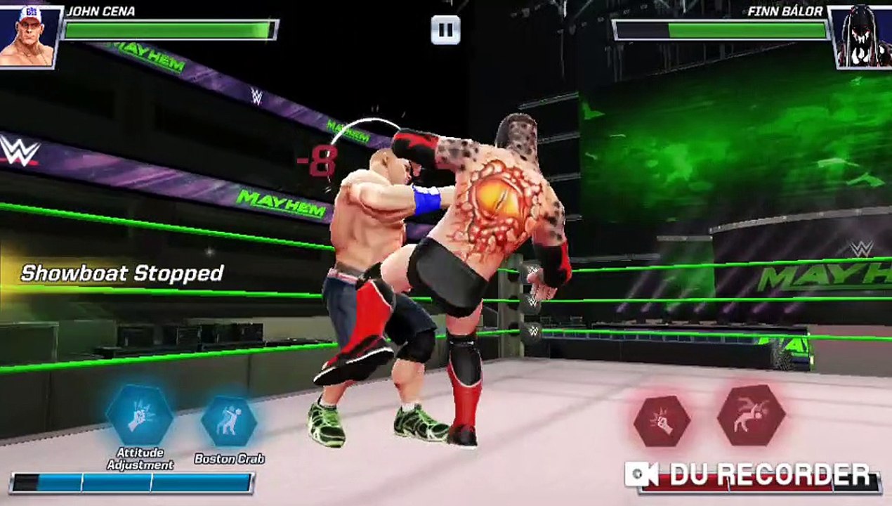 WWE mayhem gameplay John Cena vs Finn Baylor