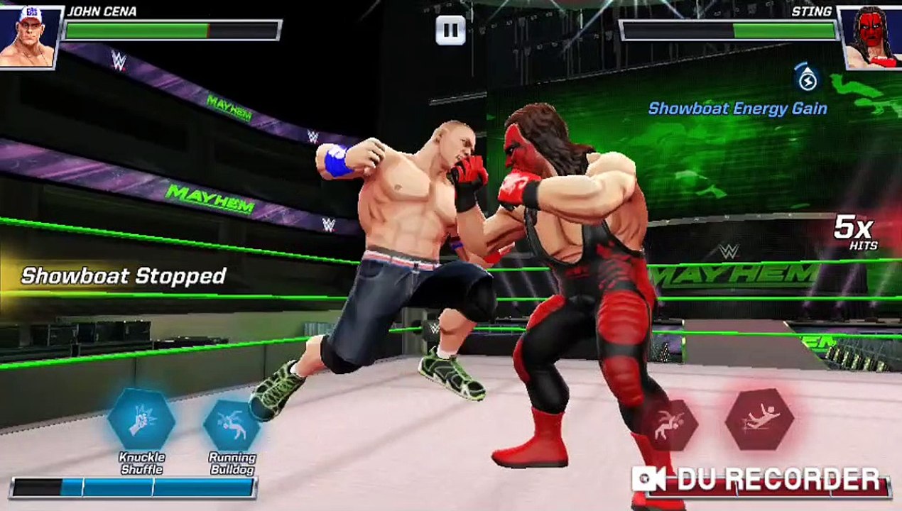 WWE mayhem gameplay John Cena vs Sting / WWE