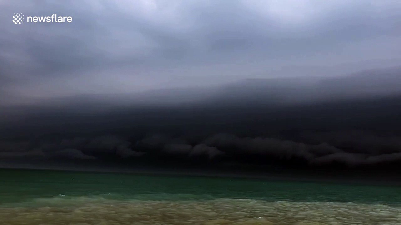 Storm is brewing over Lake Huron in Canada