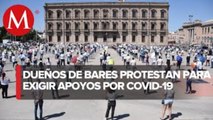 En Chihuahua, dueños de bares y restaurantes protestan con 'sana distancia'