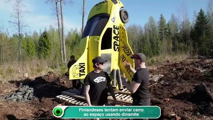 Finlandeses tentam enviar carro ao espaço usando dinamite