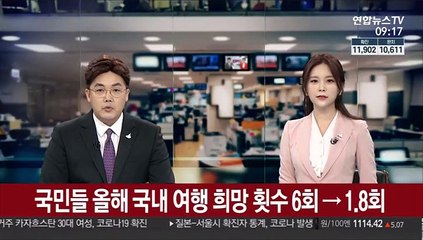 국민들 올해 국내 여행 희망 횟수 6회→1.8회