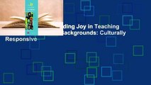 About For Books  Finding Joy in Teaching Students of Diverse Backgrounds: Culturally Responsive