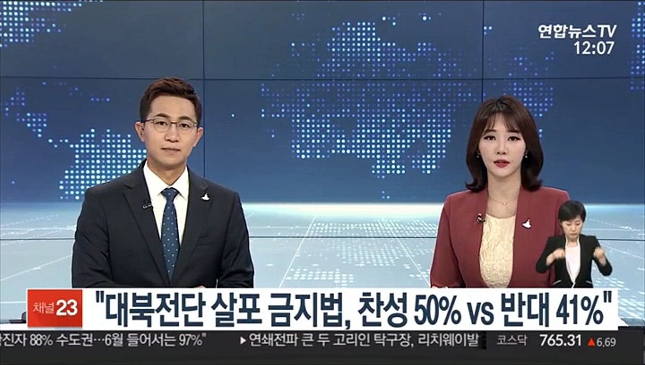"대북 전단 살포 금지법 찬성 50% vs 반대 41%"