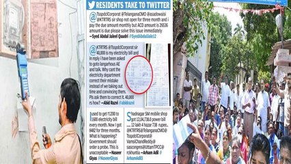 Telangana People Angry On  Electricity Bill Charges
