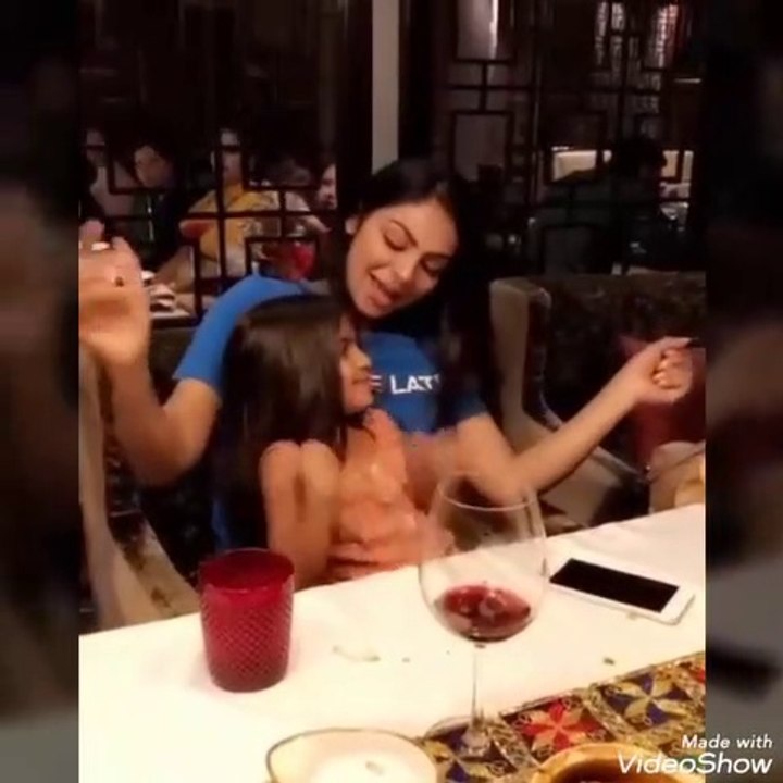 Neeru bajwa with her cute daughter