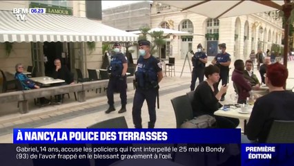 À Nancy, la police vérifie que les consignes sanitaires sont bien respectées en terrasse