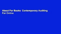 About For Books  Contemporary Auditing  For Online