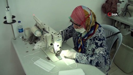Kuşadası’nda maske üretiminde rekor kırıldı...Emek atölyeleri 25 bini çocuklar için 456 bin maske üretti