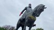 Une statue de Léopold II vandalisée à Bruxelles