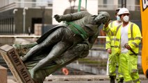 Colonial-era statues are toppled and damaged in global Black Lives Matter protests