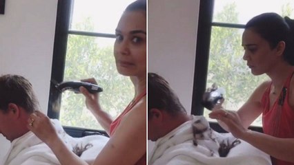Preity Zinta ने पति के बालों का किया ऐसा हाल, Share किया Video । Boldsky