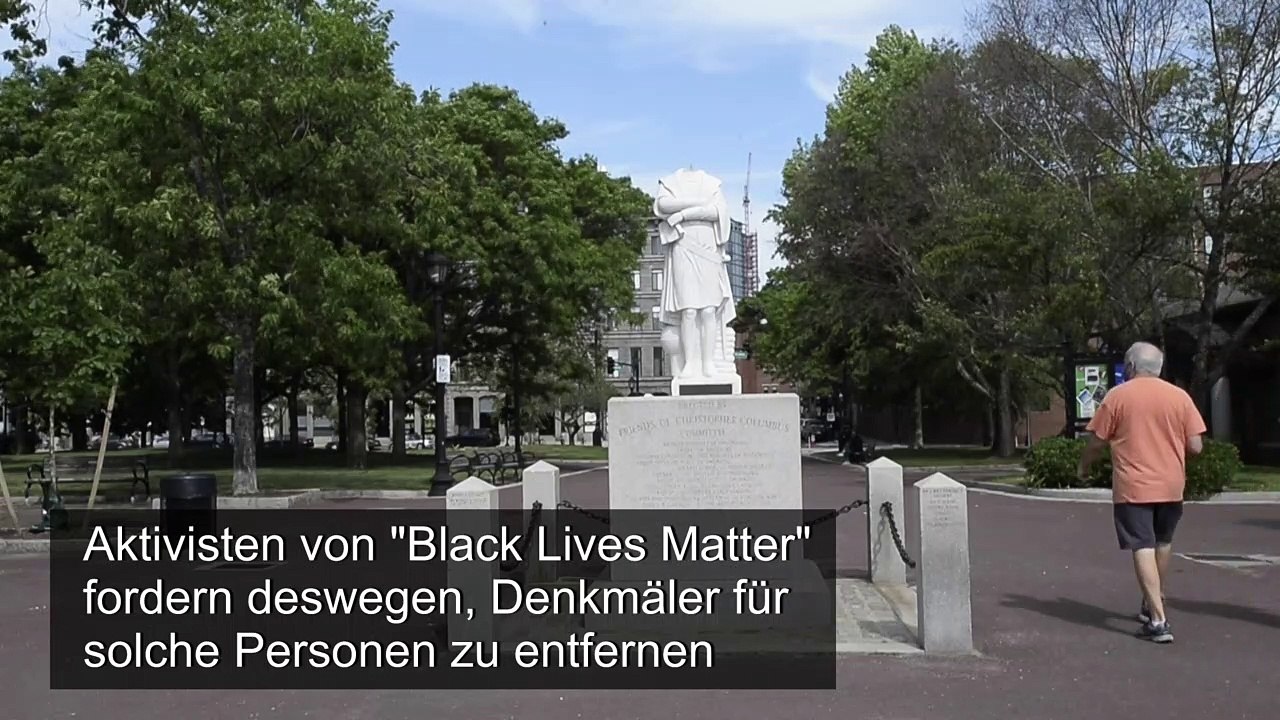 Kolumbus-Statue in Boston geköpft