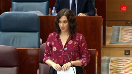 Ayuso acusa a Podemos de buscar "carne política" con las residencias