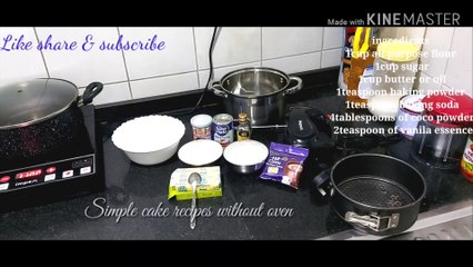 Chocolate Simple & Easy cake without a oven