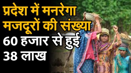 प्रदेश में मनरेगा मजदूरों की संख्या दो महीनों में 60 हजार से 38 लाख हुई