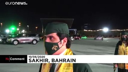 Au Bahreïn, cérémonie de remise des diplômes sur le circuit de Formule 1