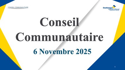 Conseil de la Communauté Urbaine de Dunkerque du Jeudi 6 Novembre 2025