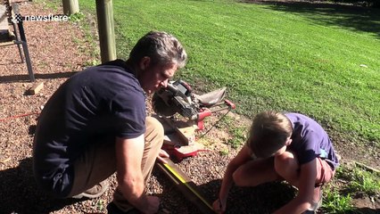 Australian father and son team up to rebuild broken slider bike and turn it into a cool boat