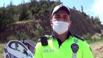 Maket polis aracının yanında 'gerçek trafik uygulaması' - AMASYA