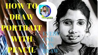 How to draw portrait with pencil in Hindi || Pencil Drawing || shading  || portrait drawing for beginners