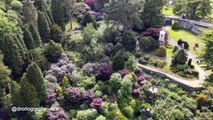 Drone footage shows an eerily empty Alton Towers as operators test rides before thrillseekers return.