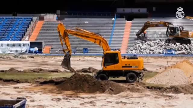 Así marchan las obras de remodelación del estadio del Real Madrid