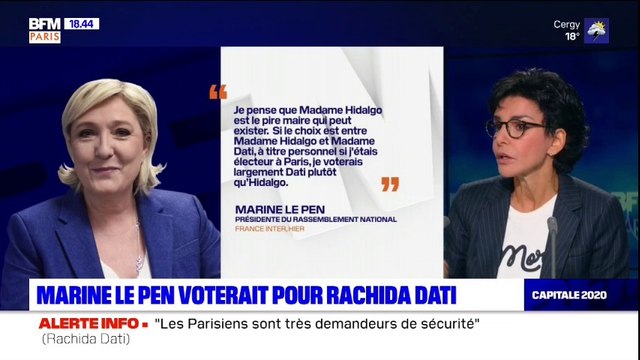 Rachida Dati: En quoi suis-je responsable ? du soutien apporté par Marine Le Pen