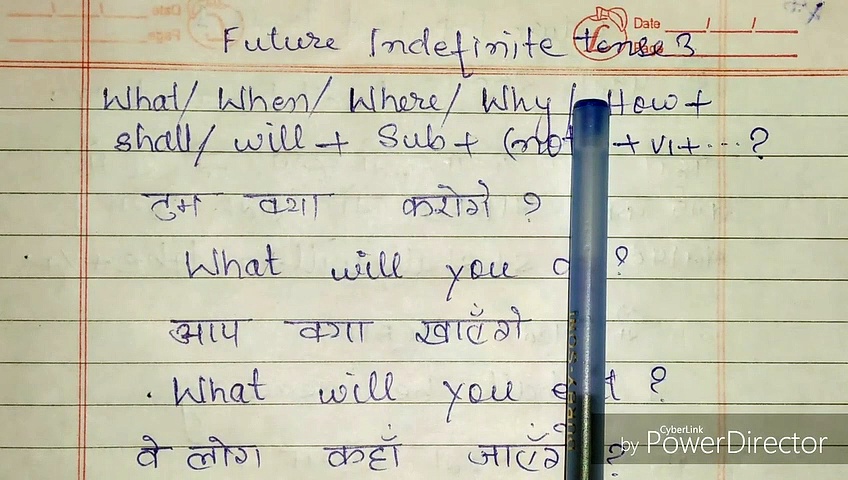 Future indefinite tense in hindi