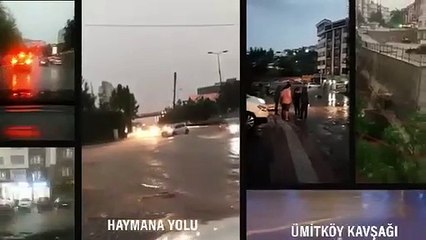 Ankara'da sağanak yağış hayatı felç etti
