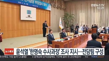 윤석열, '한명숙 수사과정' 조사 지시…전담팀 구성