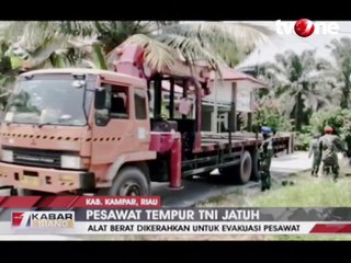 Alat Berat Dikerahkan untuk Evakuasi Pesawat Hawk 209