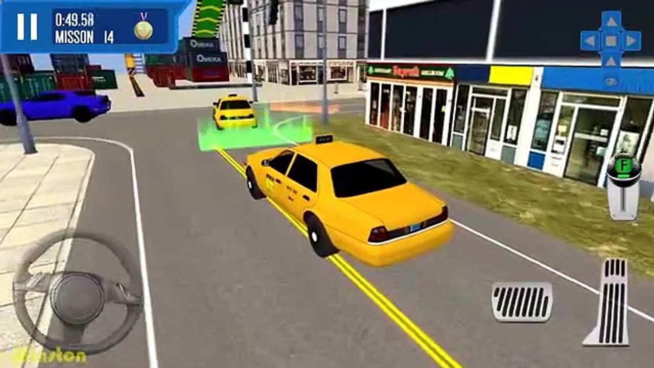 City Driver Roof Parking Challenge 1 - Yellow Taxi  Minivan Car Cab Driver Android Gameplay