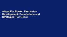 About For Books  East Asian Development: Foundations and Strategies  For Online