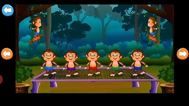 Nursery Rhymes for kids//Five little monkeys jumping on the bed//animated poems for kids // Learning kids