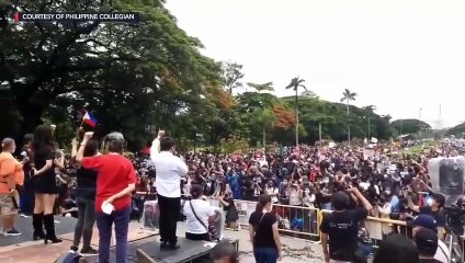 Protesters sing "Bayan Ko" to conclude Independence Day 'grand mañanita'