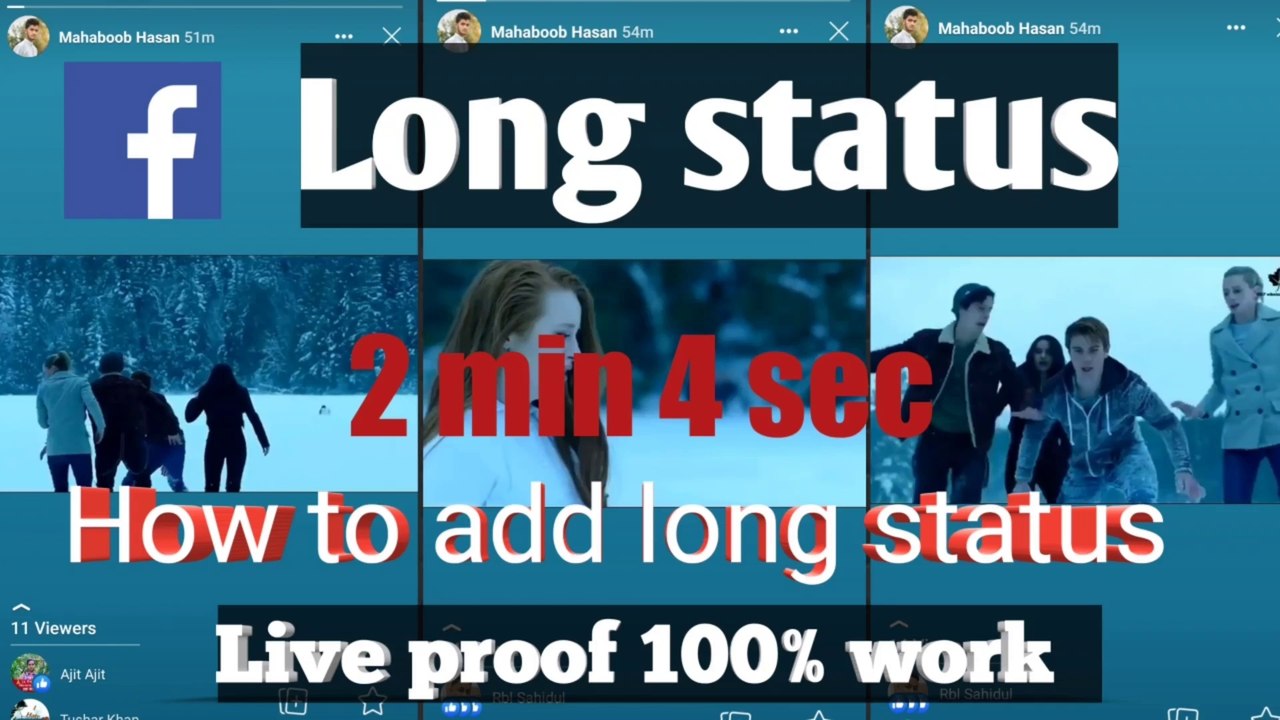 Facebook long status || How to add long status on Facebook|| Live proof Step by Step