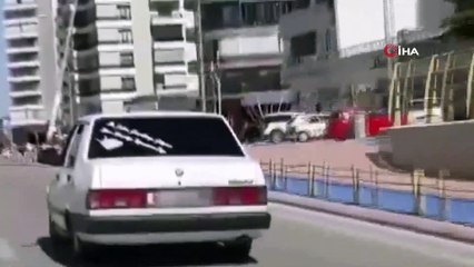 Drift yapıp polisten kaçtı, 7 bin 534 lira ceza yedi