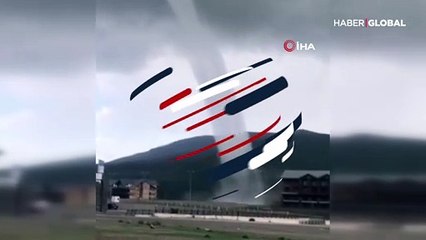 Erciyes'te hortum görenleri şaşkına çevirdi