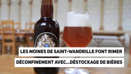 Les moines de Saint-Wandrille font rimer déconfinement avec…déstockage de bières