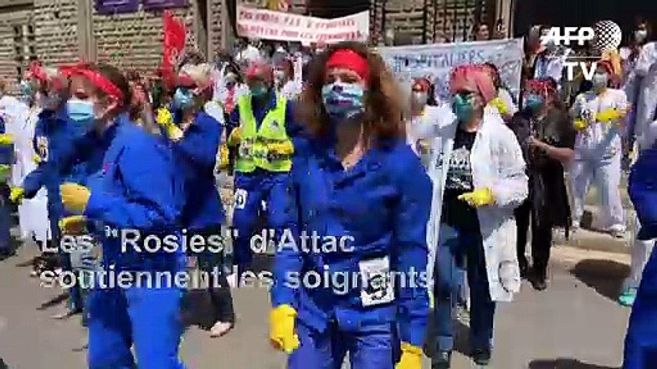 Les "Rosies" soutiennent les soignantes de l'hôpital public