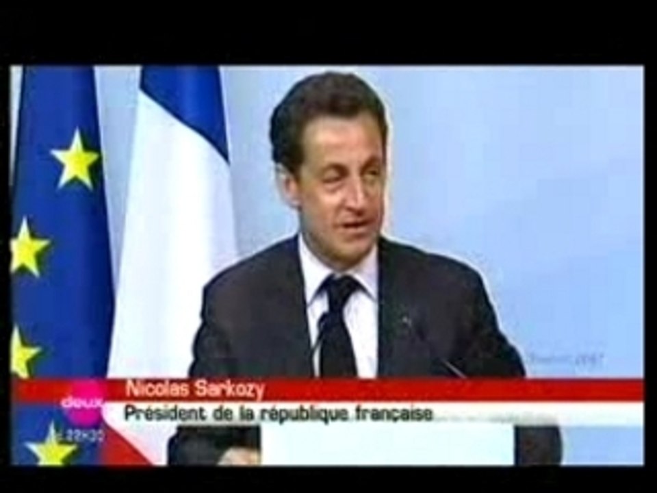 Sarkozy au G8  poutine