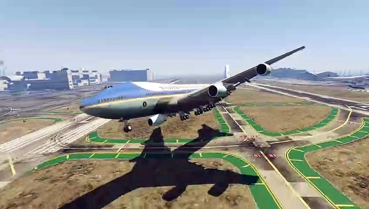 Tramp ▶️ Air Force One Plane Emergency Landing at Aircraft Carrier in GTA 5! (Two Engines Failed)