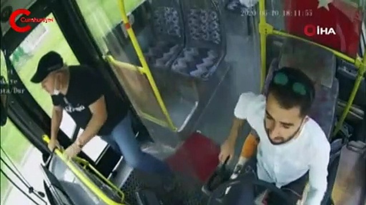 Otobüste kalp krizi geçirdi şoför hastaneye böyle yetiştirdi