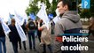 Paris : les policiers en colère manifestent sur les Champs-Elysées