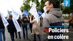Paris : les policiers en colère manifestent sur les Champs-Elysées